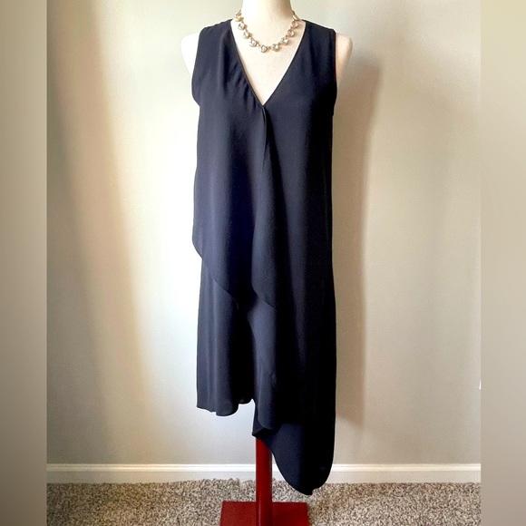 White House Black Market Dresses & Skirts - NWT | White House Black Market | Sleeveless Ruffle-Front Dress | Black | Size 2